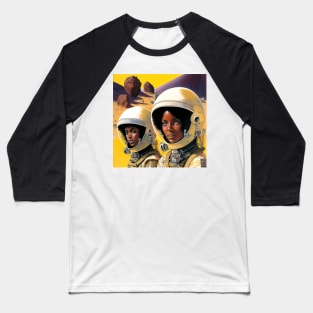 We Are Floating In Space - 63 - Sci-Fi Inspired Retro Artwork Baseball T-Shirt